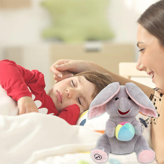 Bonito peluche de elefante para jugar al escondite