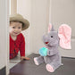 Bonito peluche de elefante para jugar al escondite