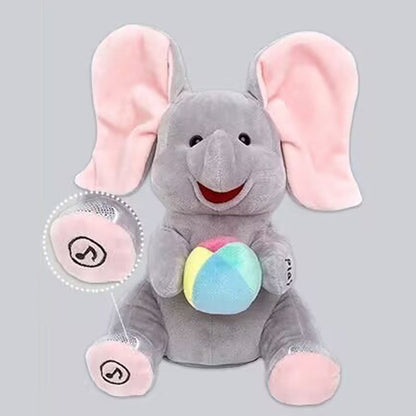 Bonito peluche de elefante para jugar al escondite