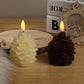 Velas en Forma de Piña y Pino LED sin Llama para la Decoración Navideña