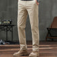 Pantalones casuales rectos para hombre con bolsillos