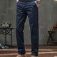 Pantalones casuales rectos para hombre con bolsillos
