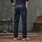 Pantalones casuales rectos para hombre con bolsillos