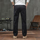 Pantalones casuales rectos para hombre con bolsillos