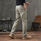 Pantalones casuales rectos para hombre con bolsillos