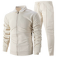 Conjunto de 2 piezas para hombre: chaqueta elegante con solapas y pantalones jogger