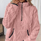 Sudadera con medio cremallera y bolsillo peludo