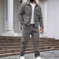 Conjunto de 2 piezas para hombre: chaqueta retro y pantalones cargo
