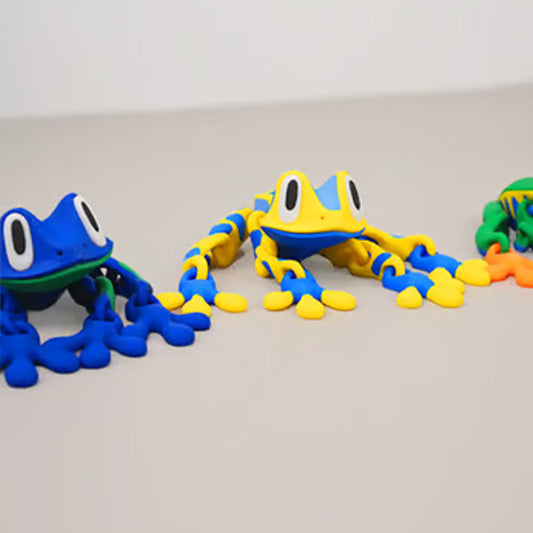 Imán para nevera con forma de rana en 3D