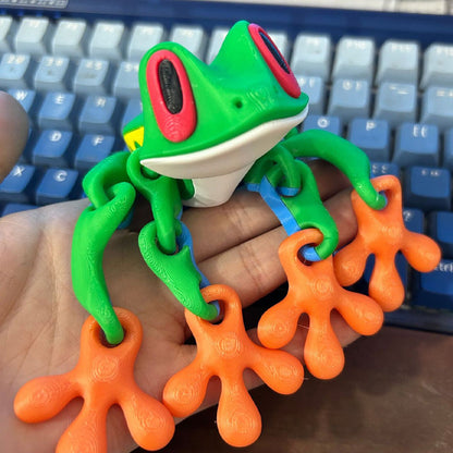 Imán para nevera con forma de rana en 3D