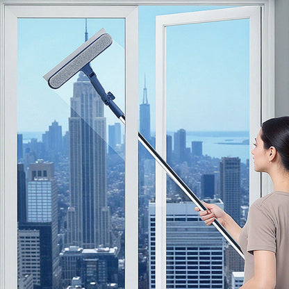 💦 50 % RABATT NU! 🏢 Specialiserad fönsterputsstång för höghus – torka & skrapa i ett, 120 cm 🛡️