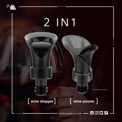 🍷 50 % RABATT NU! 🔒 2 i 1-propp för vinflaska – blomformad, vakuumtät & hällfunktion – håller vinet fräscht i upp till tio dagar ✨