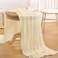 🕯️ 50% RABATT 🌸 | Bohemisk Plisserad Bordslöpare – Texturerad Design för Bröllop & Fest