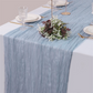 🕯️ 50% RABATT 🌸 | Bohemisk Plisserad Bordslöpare – Texturerad Design för Bröllop & Fest