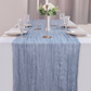 🕯️ 50% RABATT 🌸 | Bohemisk Plisserad Bordslöpare – Texturerad Design för Bröllop & Fest