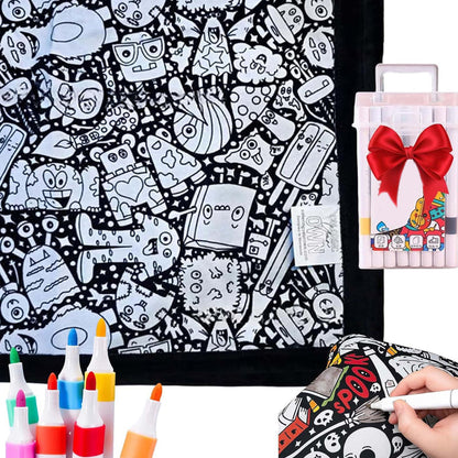 🔥LAST DAY SALE 50% OFF🔥 DIY Coloring Blanket with Markers