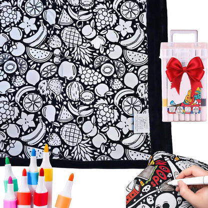 🔥LAST DAY SALE 50% OFF🔥 DIY Coloring Blanket with Markers