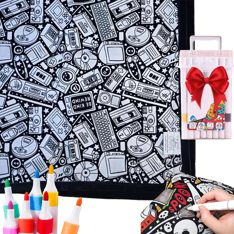 🔥LAST DAY SALE 50% OFF🔥 DIY Coloring Blanket with Markers