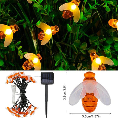 🐝 50% RABATT NU!✨ Solardrivna LED Bi-ljusslingor – IP65 Vattentät & 8 Ljuslägen – 10 Timmars Driftstid för Trädgård & Uterum 🌿