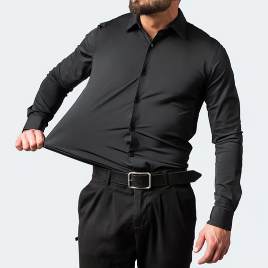 👔 50% RABATT ✨ | Strykfri Herrskjorta med Hög Stretch – Ultimat Komfort & Andningsbar
