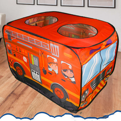 🚒 50 % RABATT NU! 🎪 Pop up-lektält för barn – livfulla fordonsteman & snabb installation, 112×75×70 cm ✨