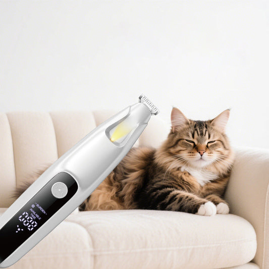 ✂️ 50 % RABATT NU! 🐾 Precisionstassklippare för husdjur med LED-ljus – tyst motor, keramiskt blad & helt tvättbar ✨
