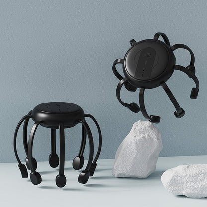 🐙 50 % RABATT NU! 🧠 Intelligent bläckfiskhuvudmassage – 8 oberoende huvuden, 4 lägen & bärbar – perfekt för avslappning hemma eller på kontoret 💆
