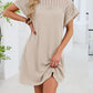 👗 50% RABATT NU! ✨ Women's Short Sleeve Lace Patchwork A-Line Dress – Elegant Spets & Smickrande Siluett – Perfekt för Alla Tillfällen 🌸