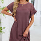 👗 50% RABATT NU! ✨ Women's Short Sleeve Lace Patchwork A-Line Dress – Elegant Spets & Smickrande Siluett – Perfekt för Alla Tillfällen 🌸