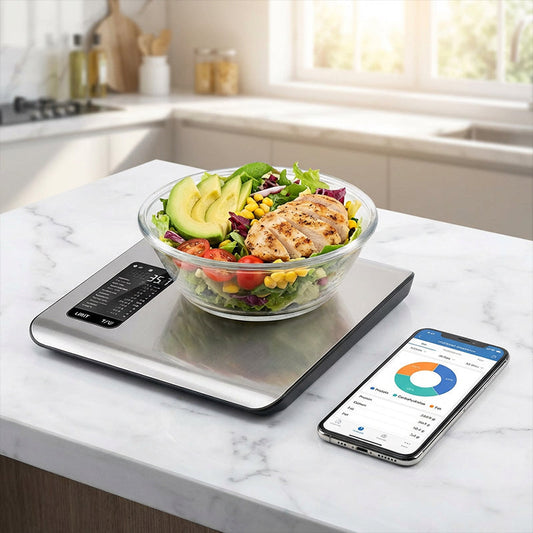 ✨50% RABATT! ⏰ Smart Näringsmätvåg för Mat – 19 Näringsämnen, Bluetooth-app & Hög Precision!