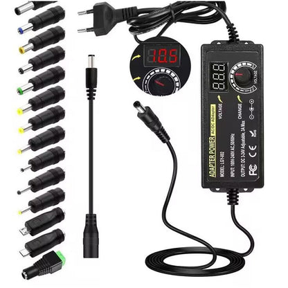Justerbar 3V-24V 3A universell AC/DC-nätadapter