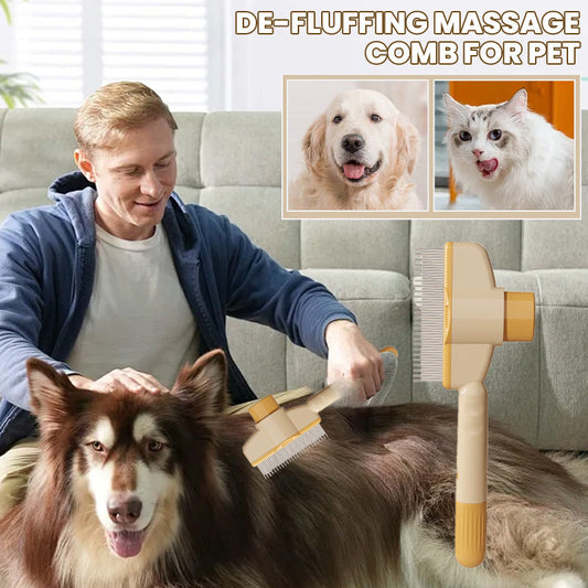 🐾 50% RABATT NU! ✨ Huisdierverzorgingsborstel – Dual-Functie Ontwerp, Roestvrij Staal & Ergonomische Handgreep 🐶