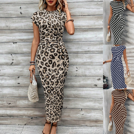 👗 60 % RABATT! 💃 Elegant klänning med knuten midja – smickrande passform, flödande tyg och perfekt för speciella tillfällen ✨