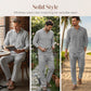 👔 50% RABATT 🌿 | Herr Linnekostym – Reversskjorta & Byxor, Casual 2-delat Set