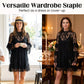 👗 50% RABATT NU! 🕊️ Elegant Virkad Spetsklänning – Intrikat Blommig Spets, Lager Ruffle Ärmar & Flödande Passform – Romantisk & Bohemisk Charm 🌙