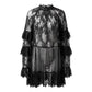 👗 50% RABATT NU! 🕊️ Elegant Virkad Spetsklänning – Intrikat Blommig Spets, Lager Ruffle Ärmar & Flödande Passform – Romantisk & Bohemisk Charm 🌙