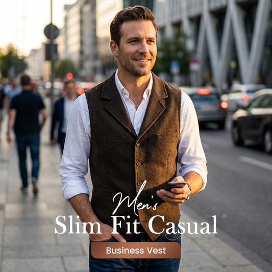 👔 60% RABATT! 🔥 Slim Fit-väst för Män – Casual Business Look, Elegant Design & Perfekt Passform 💼