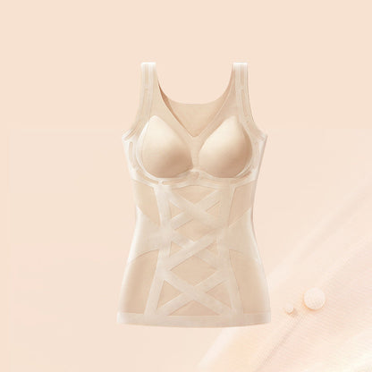 Sömlös magkontrollande shapewear-linne