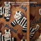 💖Broderad zebra-canvastygsväska