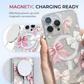 ✨🎀Transparent magnetisk telefonfodral med slöjnmönster📱