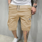 🩳 50% RABATT NU! 🛠️ Herr Casual Cargoshorts – Dragsko Midja, Multi-Fickor & Andningsbar – Lättvikt, Ovanför Knäet, Perfekt För Sommaren ☀️