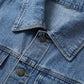 🧥💙 50% RABATT! | Lång Ledig Denimkavaj för Damer – Knappar, Avslappnad Passform & Slitstark Denim!