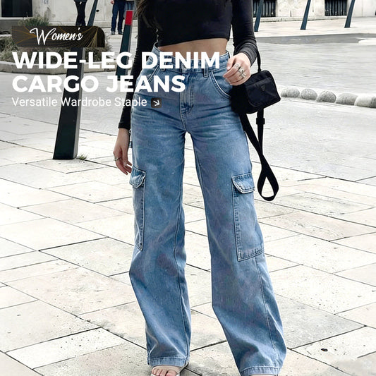 👖 50% RABATT NU! ✨ Dam Vida Ben Cargo Jeans – Hög Midja & Flera Fickor – Stretch Denim & Streetwear Stil 🚶‍♀️