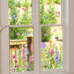 ✨SISTA DAGEN REA 50 % RABATT!💐Färgglad blomsterbukett fönsterdekal🖼️