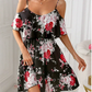 👗 50% RABATT NU! 🌸 Boho-klänning med Blommönster & Bara Axlar – Lätt & Ledig – Perfekt för Semester, Strand & Sommardagar – A-linje med Volanger ☀️