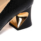 👠 50% RABATT 🐍 | Damskor med Blockklack & Ormskinnsmönster – Metallackcent