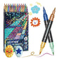 ✨ 50% RABATT NU! 🎨 24-Färgers Dubbeländsglittermarkörset – Pensel & Fin Spets, Levande Glitter & Giftfritt! 🖌️