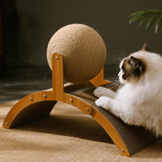🔥🐱 50% RABATT! | Kattklösboll i Naturligt Sisal – Stabil Design & Skyddar Möbler!