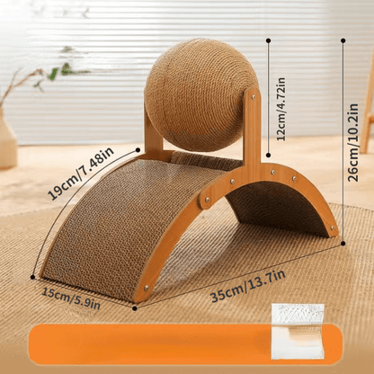 🔥🐱 50% RABATT! | Kattklösboll i Naturligt Sisal – Stabil Design & Skyddar Möbler!