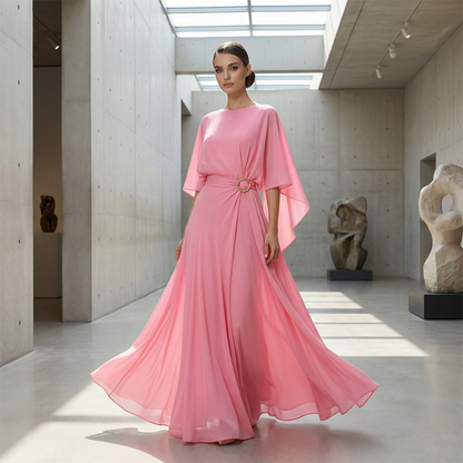 👗 50% RABATT NU!✨ Flödande Capeärm Top & Slåbukset – Effortless Elegans & Chic Komfort – 2PC Essential 🌸